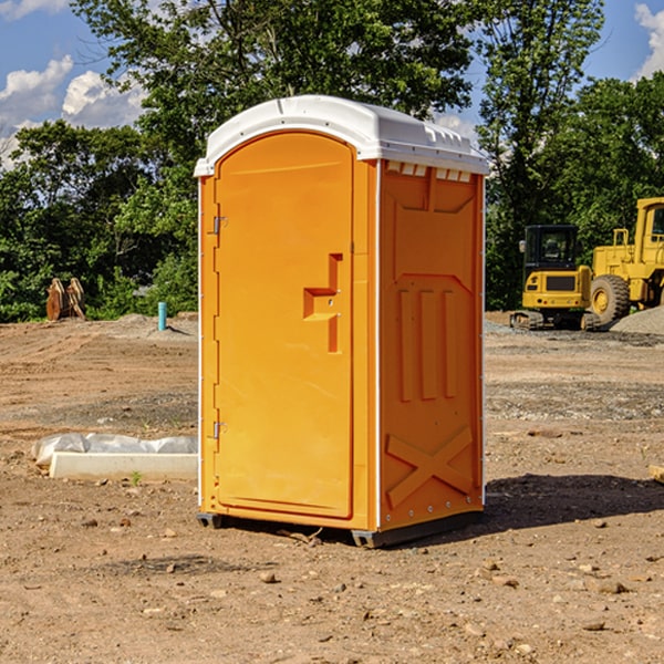 how often are the portable restrooms cleaned and serviced during a rental period in Raisin City